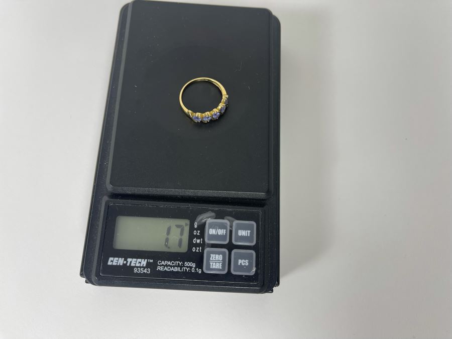 10K Gold Tanzanite Ring Size 6.25 1.7g [Photo 12]