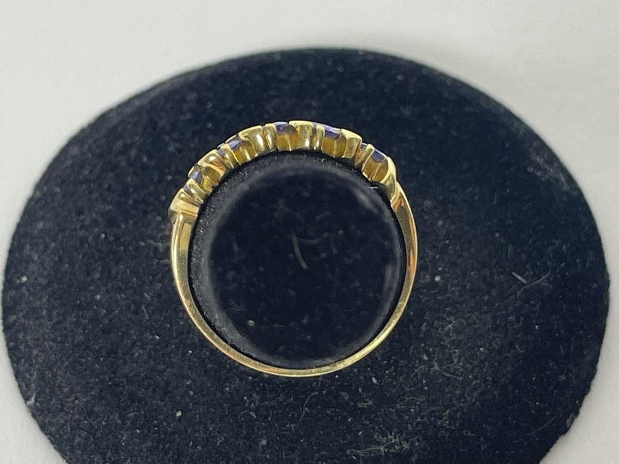 10K Gold Tanzanite Ring Size 6.25 1.7g [Photo 8]