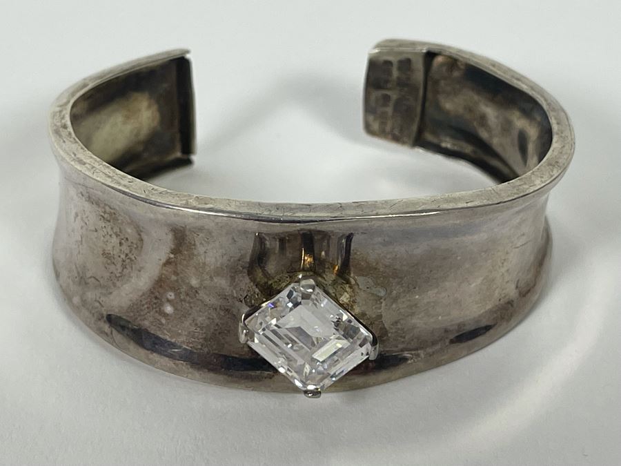 'Mings' Sterling Silver CZ Bracelet 2.5W 24.6g [Photo 4]