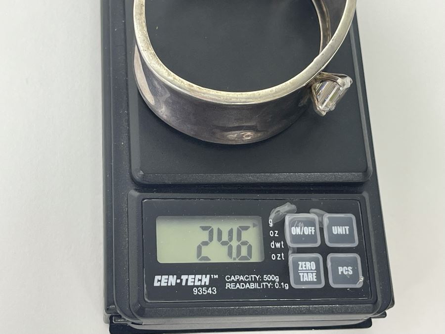 'Mings' Sterling Silver CZ Bracelet 2.5W 24.6g [Photo 9]