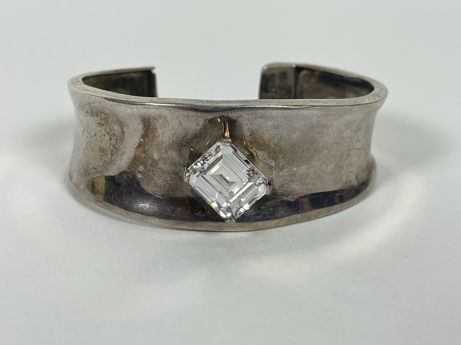 'Mings' Sterling Silver CZ Bracelet 2.5W 24.6g [Photo 2]