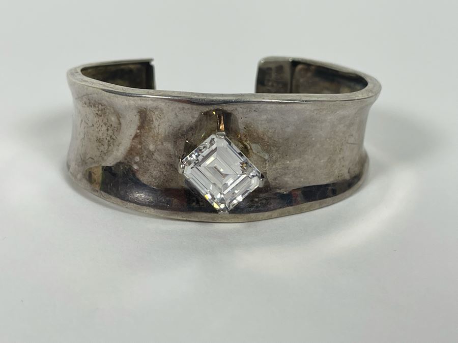 'Mings' Sterling Silver CZ Bracelet 2.5W 24.6g [Photo 3]