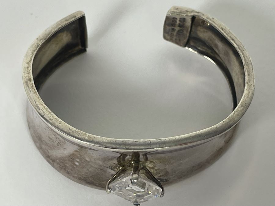 'Mings' Sterling Silver CZ Bracelet 2.5W 24.6g [Photo 5]