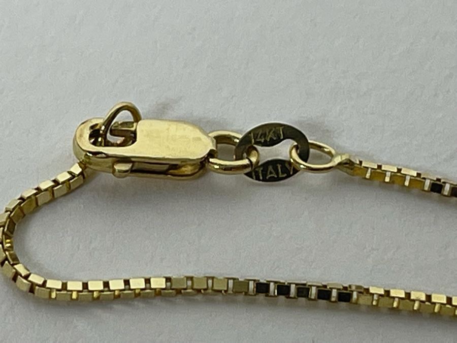 14K Gold Pearl Pendant With 14K Gold 16' Chain Necklace 5.2g [Photo 8]