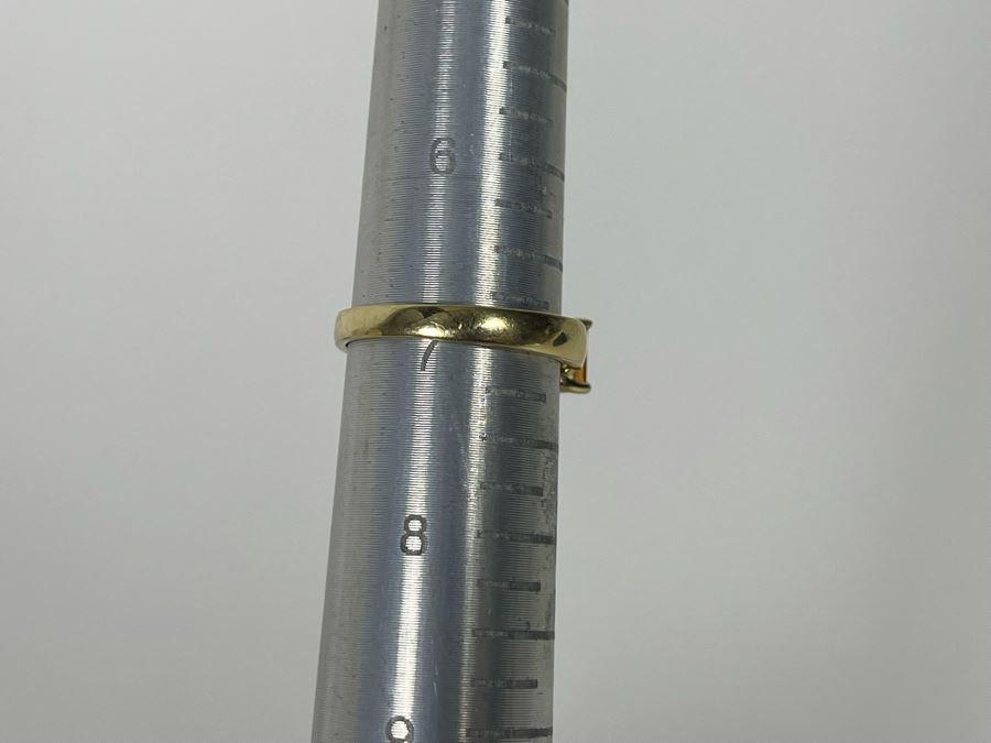 14K Gold Yellow Orange Sapphire? Ring Size 7 2.4g [Photo 11]