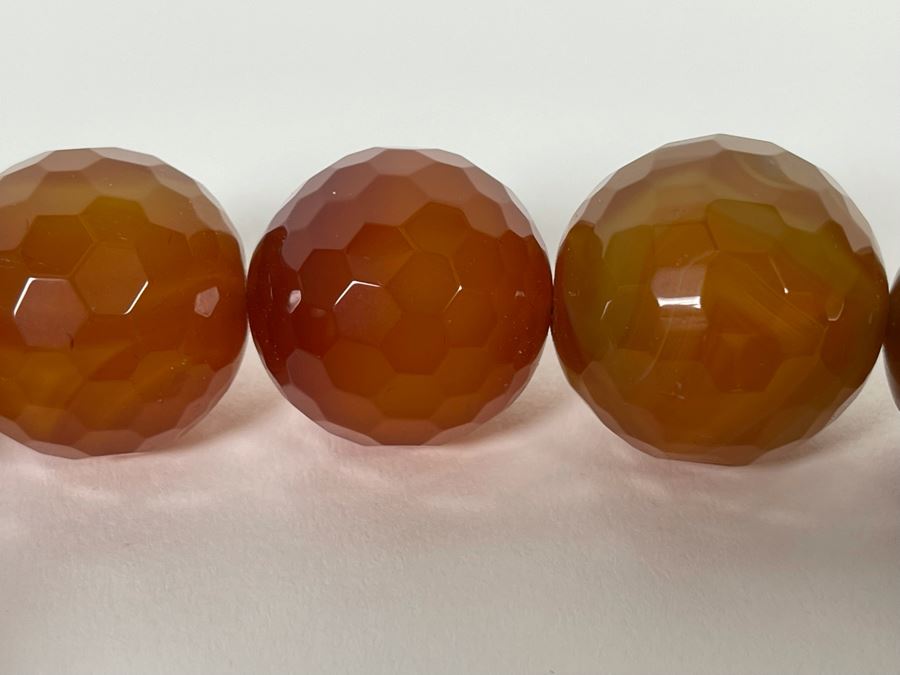 Large Faceted Carnelian Agate 18' Necklace [Photo 11]