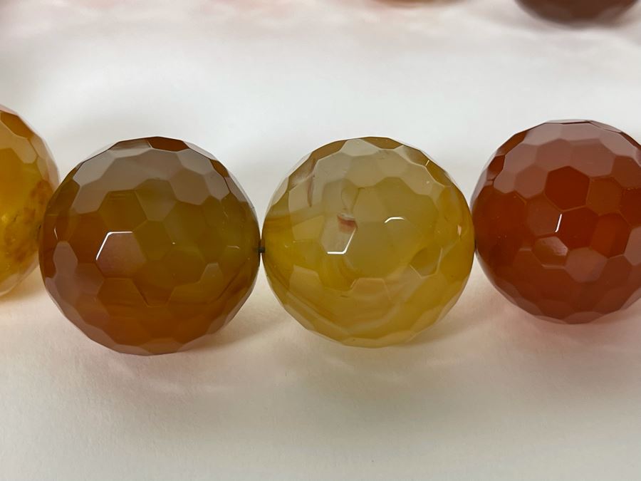 Large Faceted Carnelian Agate 18' Necklace [Photo 9]