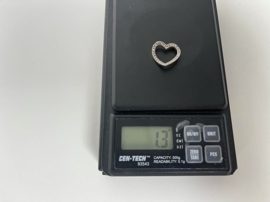 14K Gold Diamond Heart Pendant 1.3g [Photo 16]