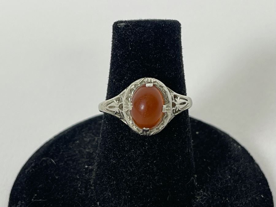 14K Gold Fire Opal? Ring Size 5.75 2g [Photo 1]