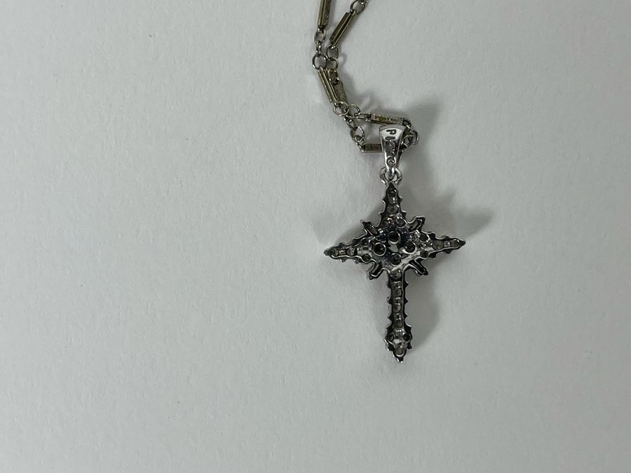 14K Gold Diamond Cross Pendant With 14K Gold 18' Chain Necklace [Photo 13]