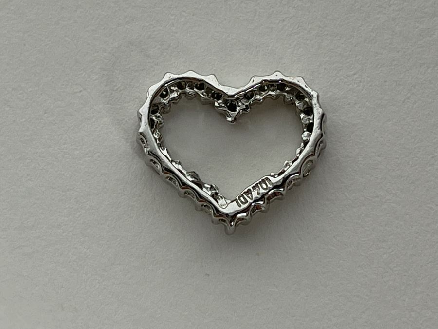 10K Gold Diamond Heart Pendant 1.3g [Photo 6]