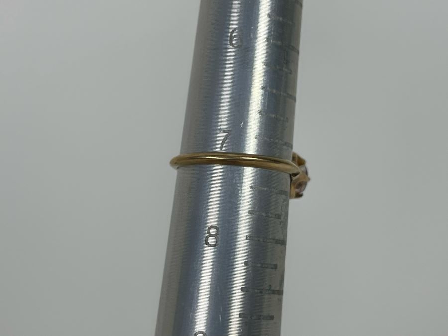 10K Gold Zircon Ring Size 7.25 2.5g [Photo 10]