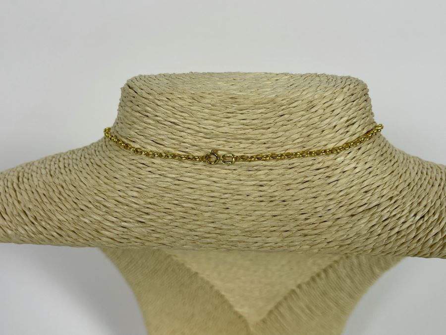 14K Gold Diamond Cross Pendant With 14K Gold 20' Chain Necklace 4.2g [Photo 5]