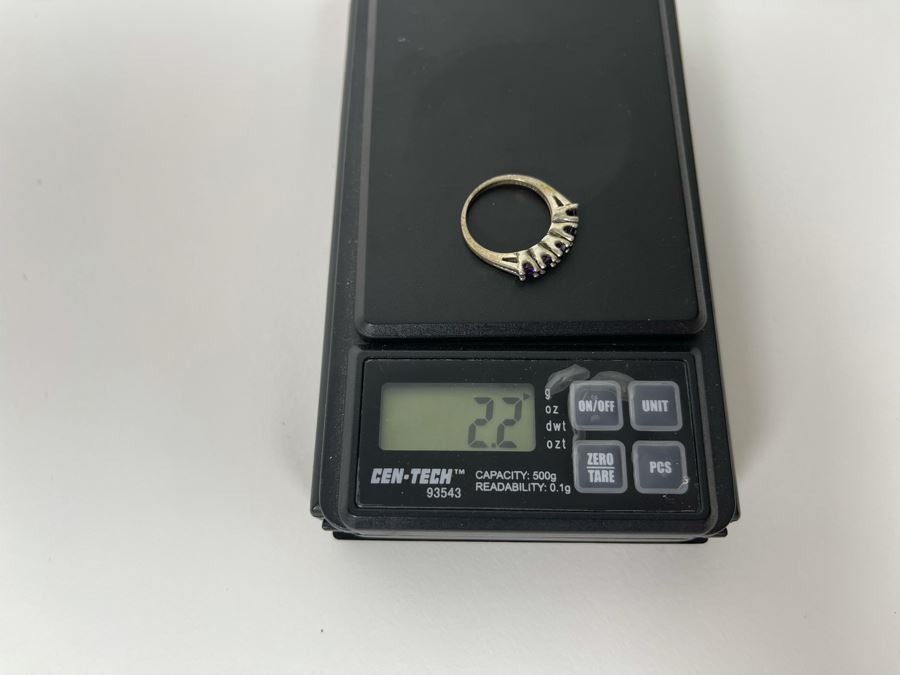 Sterling Silver Amethyst Ring Size 5.25 2.2g [Photo 11]