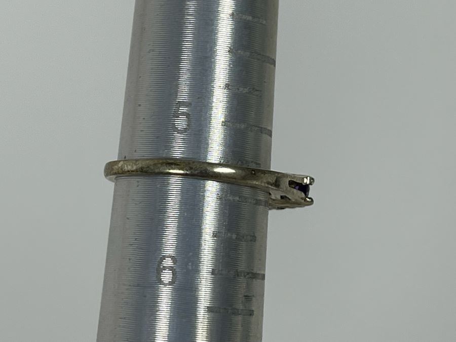 Sterling Silver Amethyst Ring Size 5.25 2.2g [Photo 10]