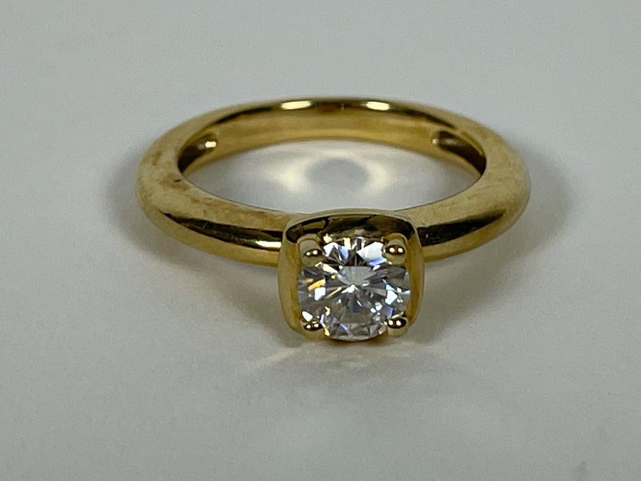 Sterling Silver Moissanite Ring Size 6.25 3.1g [Photo 8]