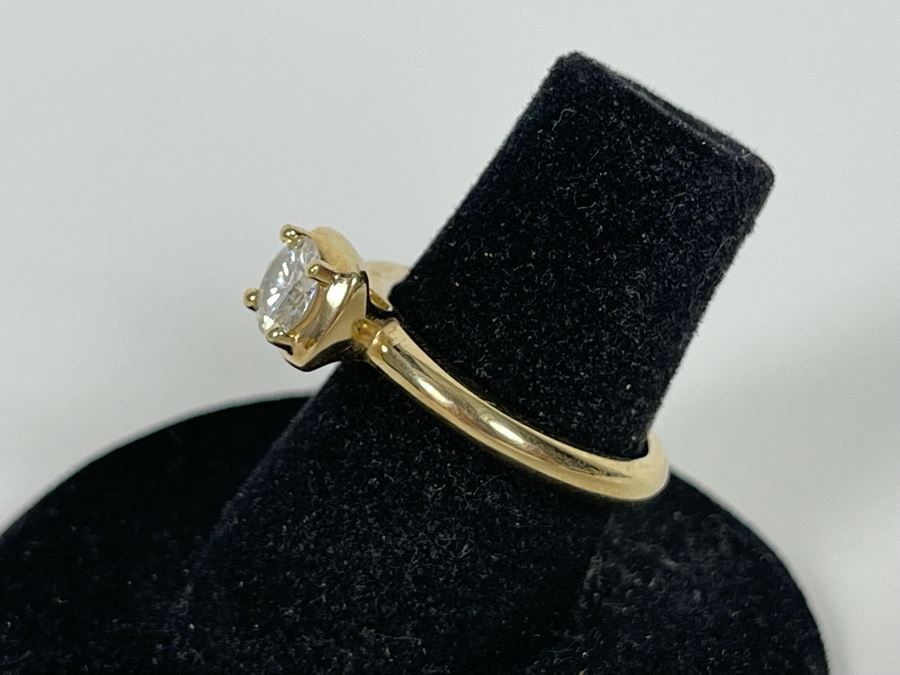 Sterling Silver Moissanite Ring Size 6.25 3.1g [Photo 5]