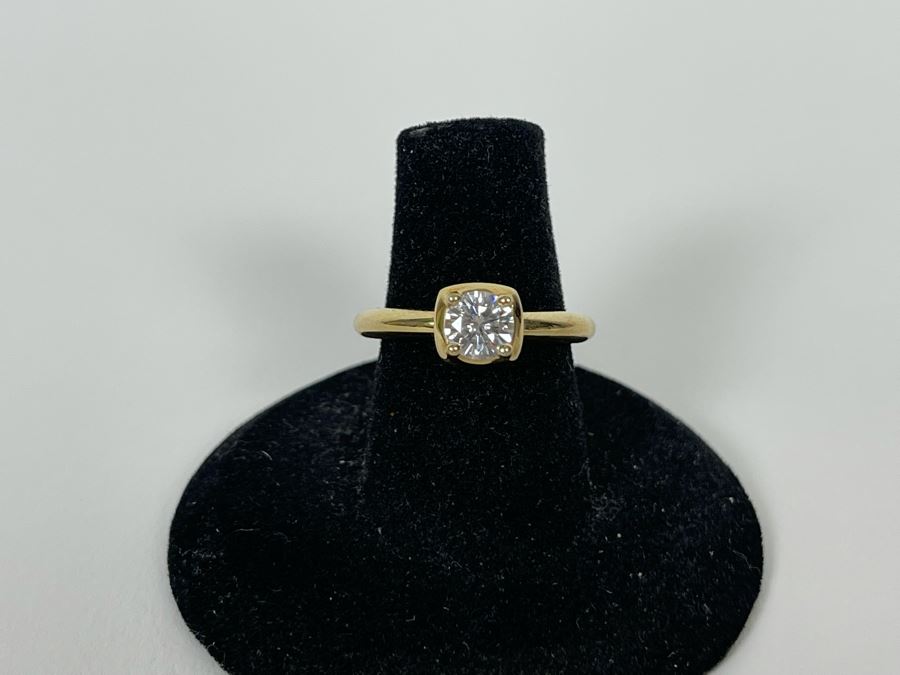 Sterling Silver Moissanite Ring Size 6.25 3.1g [Photo 2]