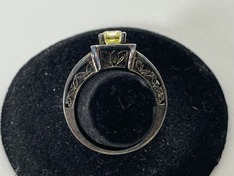 Sterling Silver CZ Ring Size 6.5 4.9g [Photo 7]