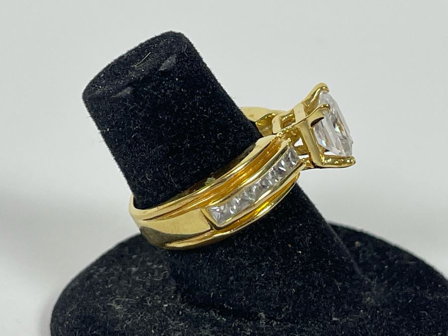 Sterling Silver CZ Ring Size 6.25 6.3g [Photo 4]