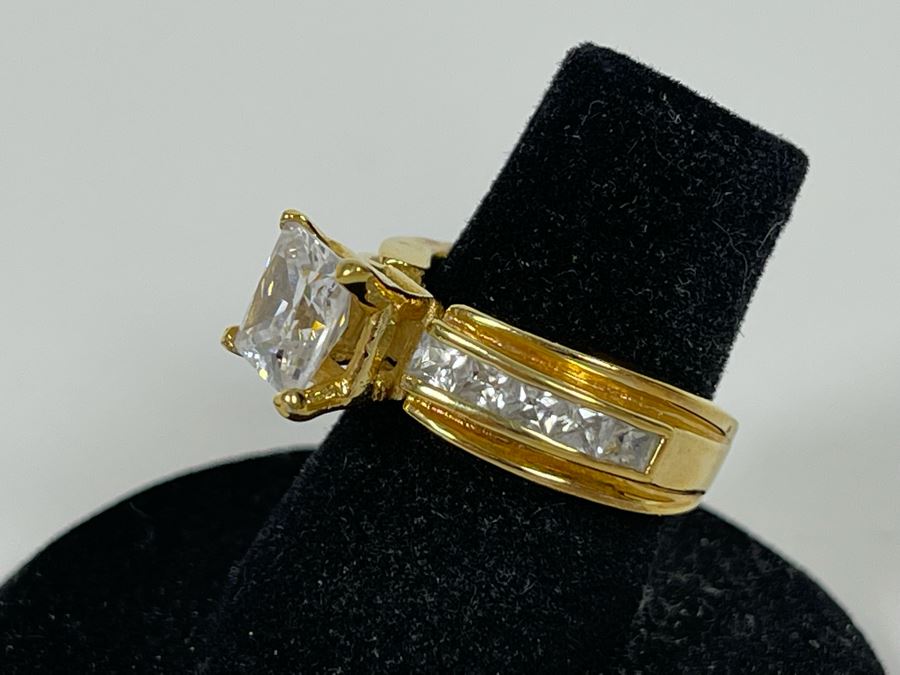 Sterling Silver CZ Ring Size 6.25 6.3g [Photo 5]