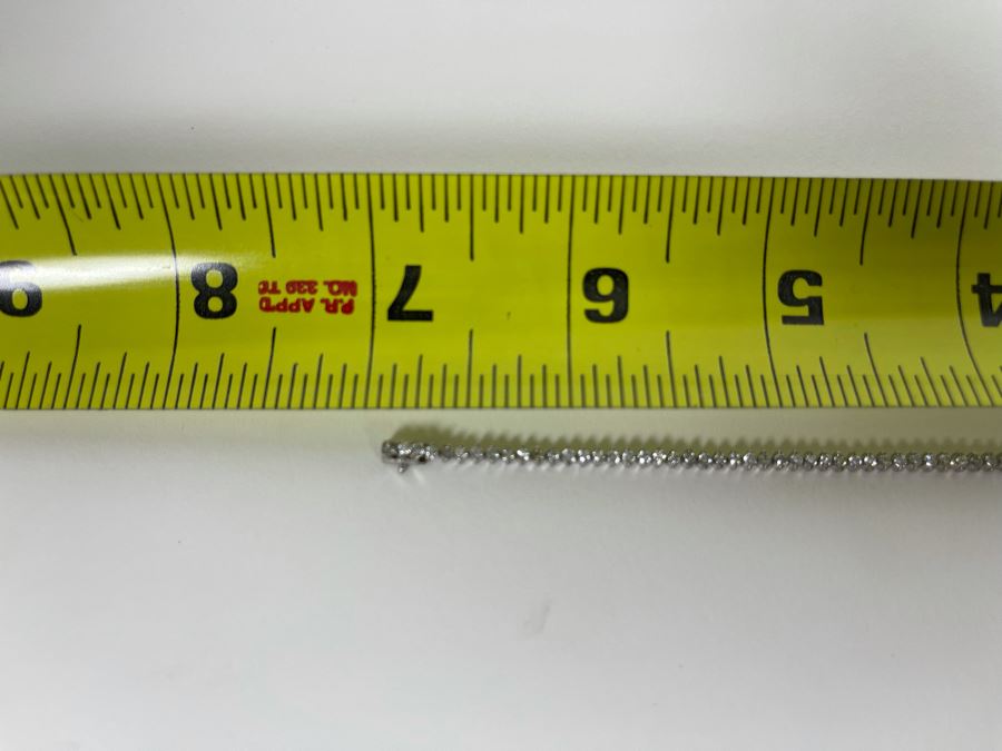 Platinum 900 Diamond 7' Bracelet 6.8g Estimate $1,400-$2,100 [Photo 12]