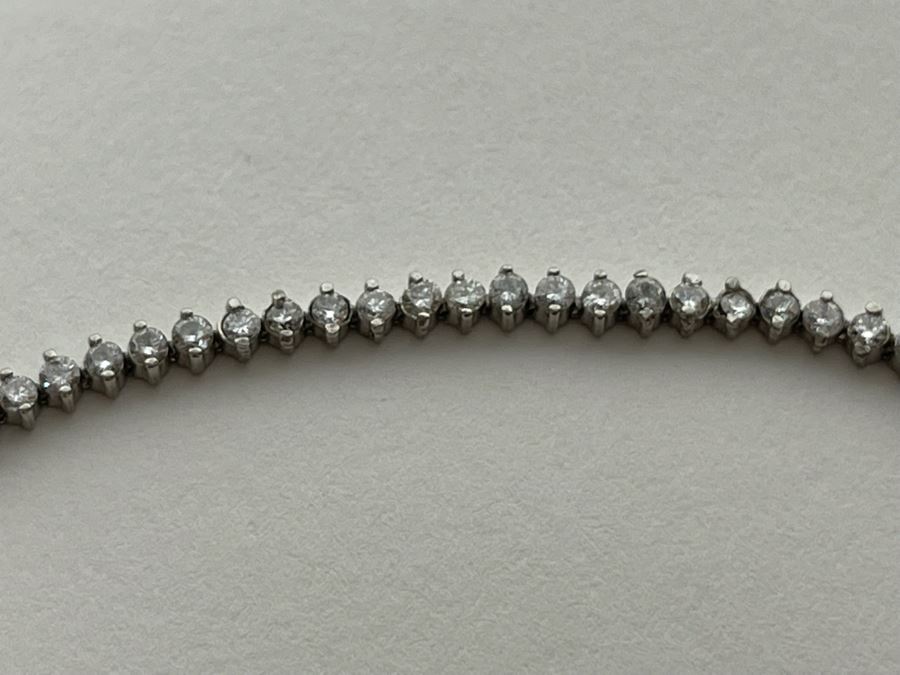 Platinum 900 Diamond 7' Bracelet 6.8g Estimate $1,400-$2,100 [Photo 9]