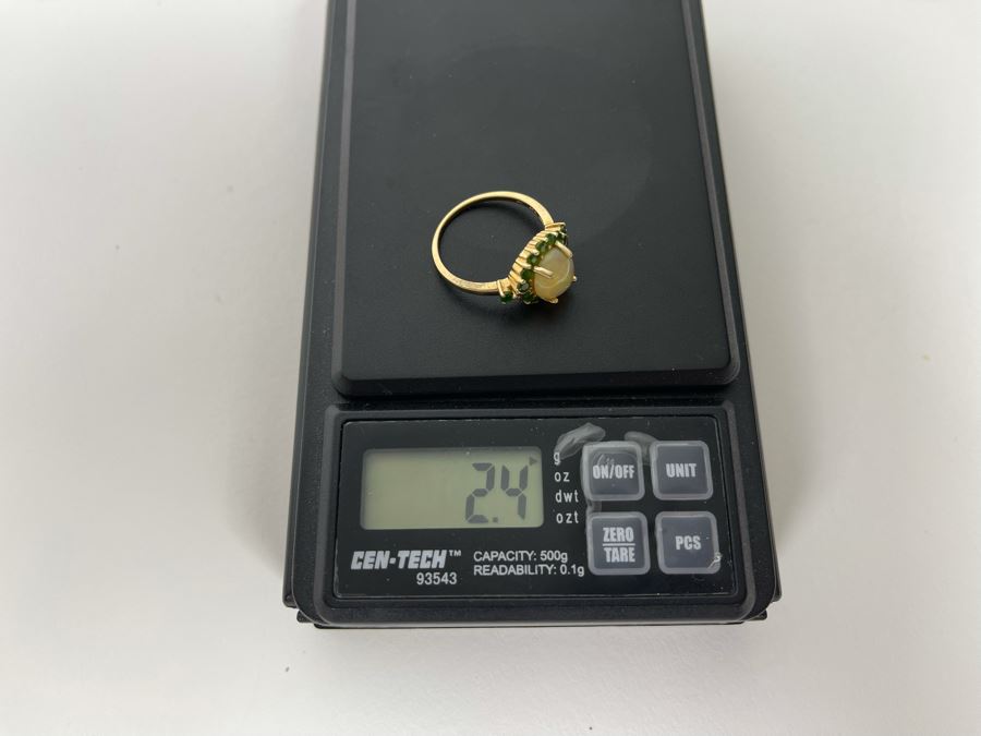 10K Gold Opal Peridot Ring Size 7.25 2.4g Estimate $700-$1,050 [Photo 13]