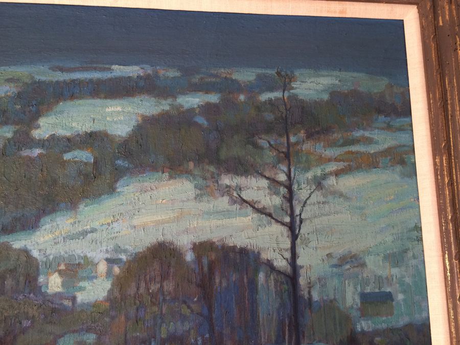 Double Sided Original Oil Painting, in Taos School Style.  Verso Plein Air Style Painting. [Photo 4]
