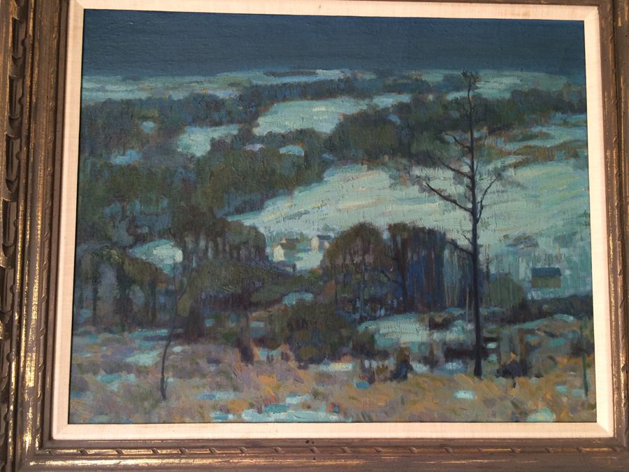 Double Sided Original Oil Painting, in Taos School Style.  Verso Plein Air Style Painting. [Photo 7]