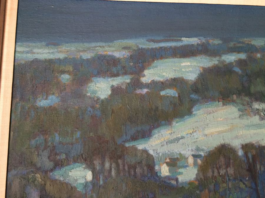 Double Sided Original Oil Painting, in Taos School Style.  Verso Plein Air Style Painting. [Photo 5]