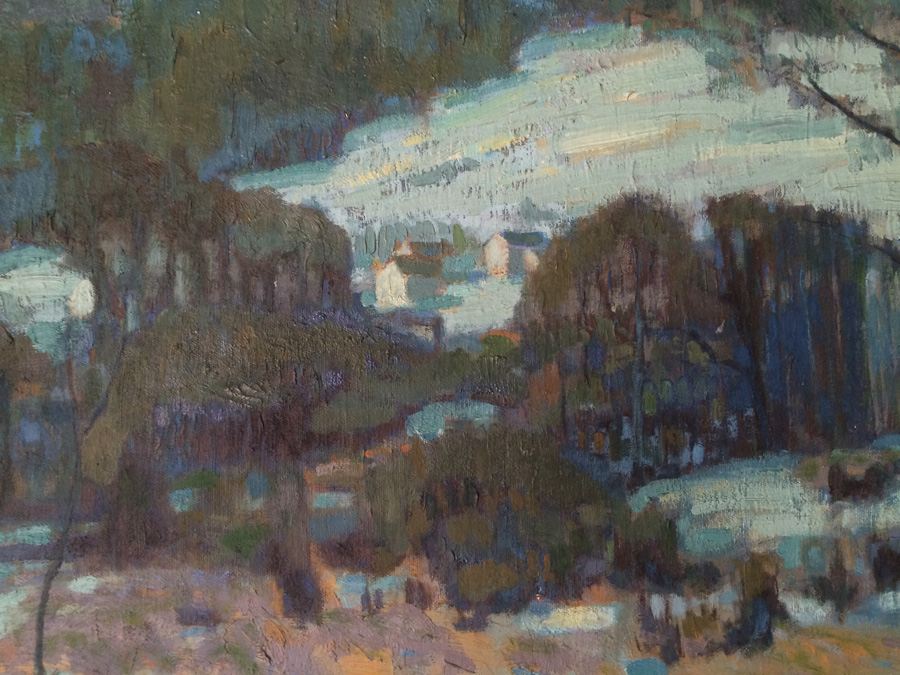 Double Sided Original Oil Painting, in Taos School Style.  Verso Plein Air Style Painting. [Photo 6]