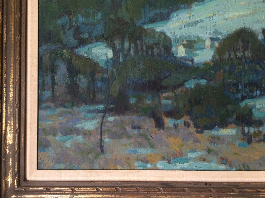 Double Sided Original Oil Painting, in Taos School Style.  Verso Plein Air Style Painting. [Photo 2]