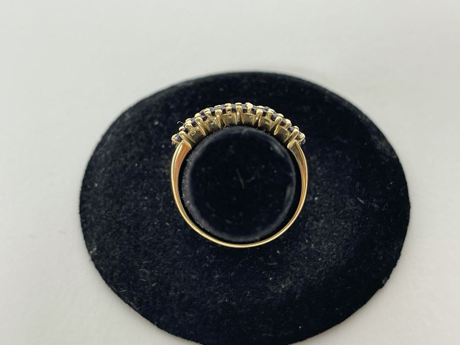 10K Gold Sapphire Ring Size 6.25 3g [Photo 7]