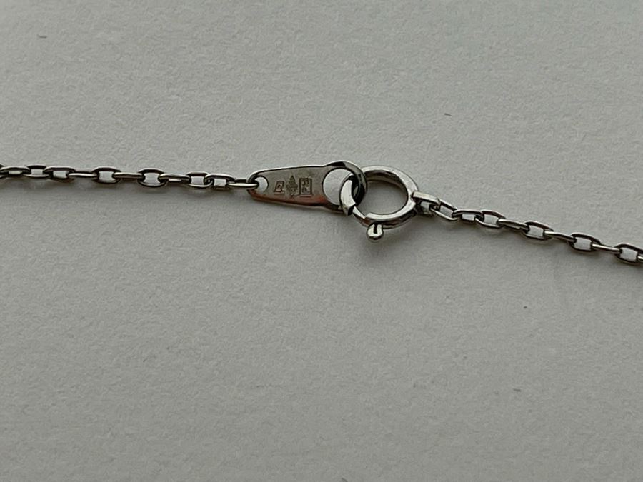 Platinum 850 Diamond 18' Chain Necklace 3.7g Estimate $500-$750 [Photo 9]