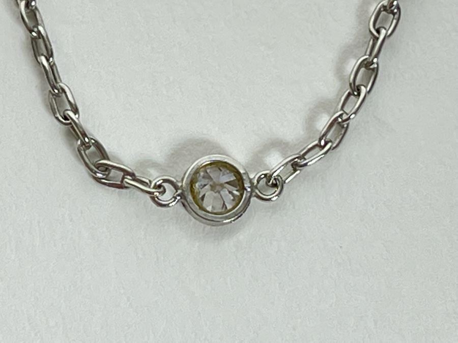 Platinum 850 Diamond 18' Chain Necklace 3.7g Estimate $500-$750 [Photo 11]