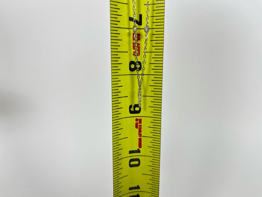 Platinum 850 Diamond 18' Chain Necklace 3.7g Estimate $500-$750 [Photo 12]