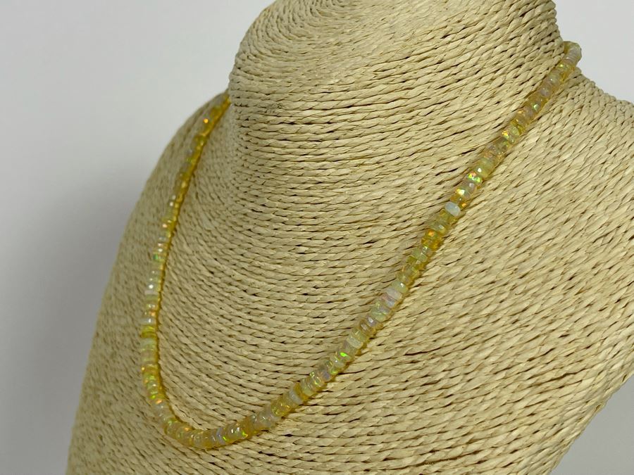 Opal Strand 16' Necklace With 14K Gold Clasp 7g Estimate $500-$750 [Photo 14]