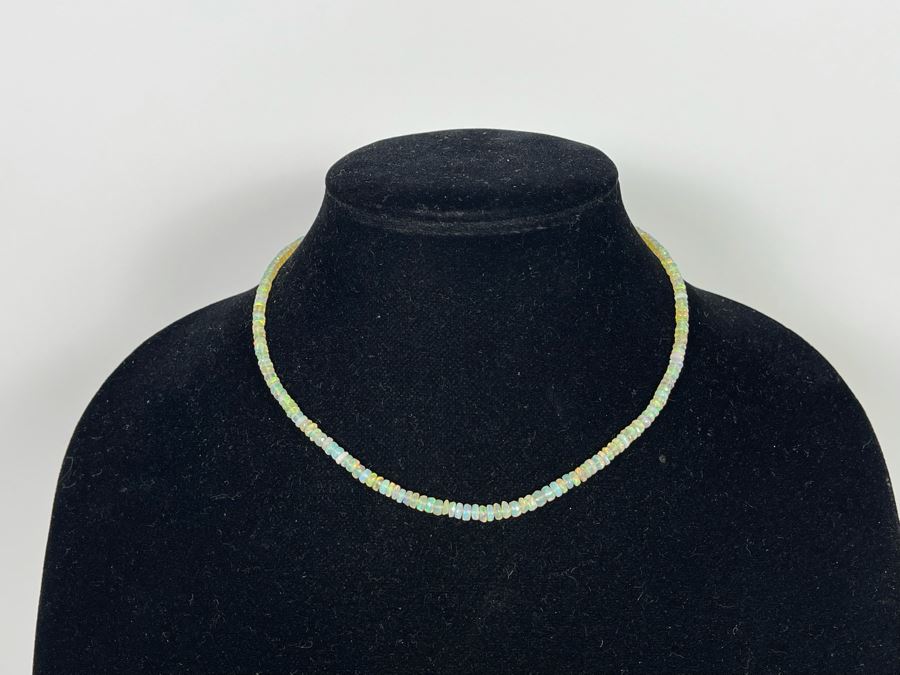 Opal Strand 16' Necklace With 14K Gold Clasp 7g Estimate $500-$750 [Photo 4]