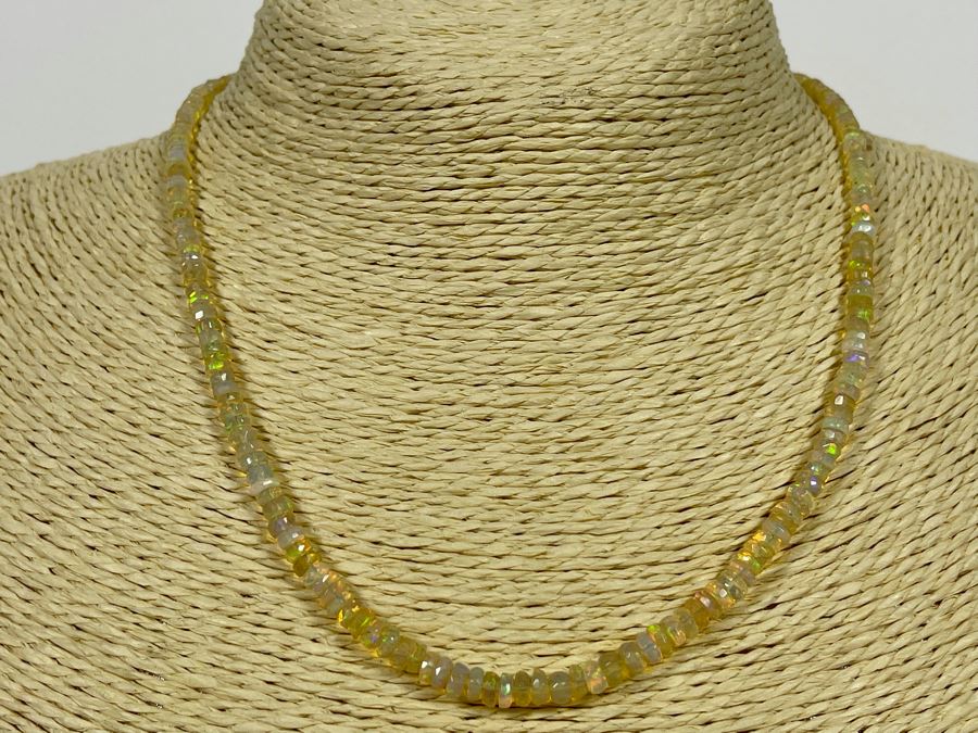 Opal Strand 16' Necklace With 14K Gold Clasp 7g Estimate $500-$750 [Photo 11]