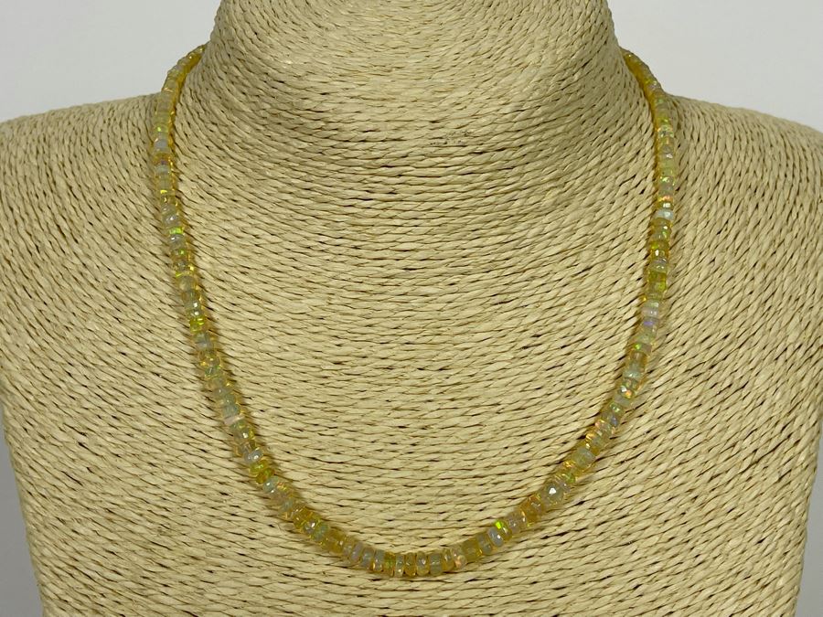 Opal Strand 16' Necklace With 14K Gold Clasp 7g Estimate $500-$750 [Photo 10]