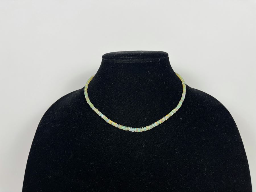 Opal Strand 16' Necklace With 14K Gold Clasp 7g Estimate $500-$750 [Photo 5]