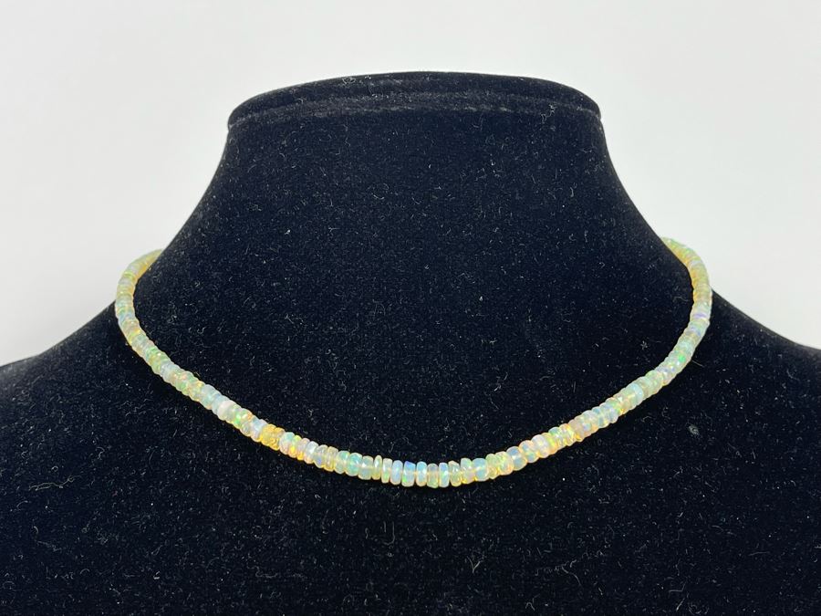 Opal Strand 16' Necklace With 14K Gold Clasp 7g Estimate $500-$750 [Photo 7]