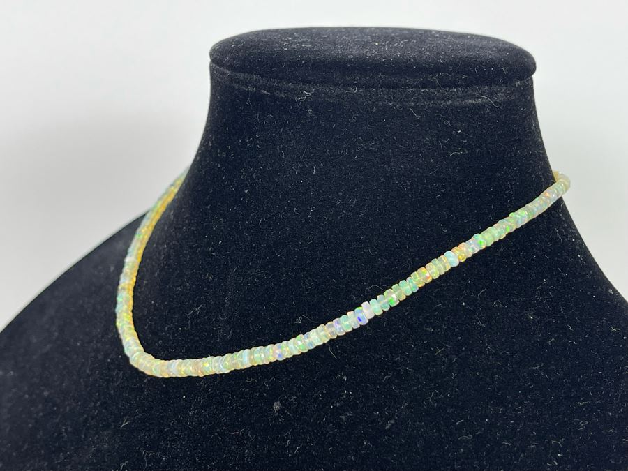 Opal Strand 16' Necklace With 14K Gold Clasp 7g Estimate $500-$750 [Photo 8]