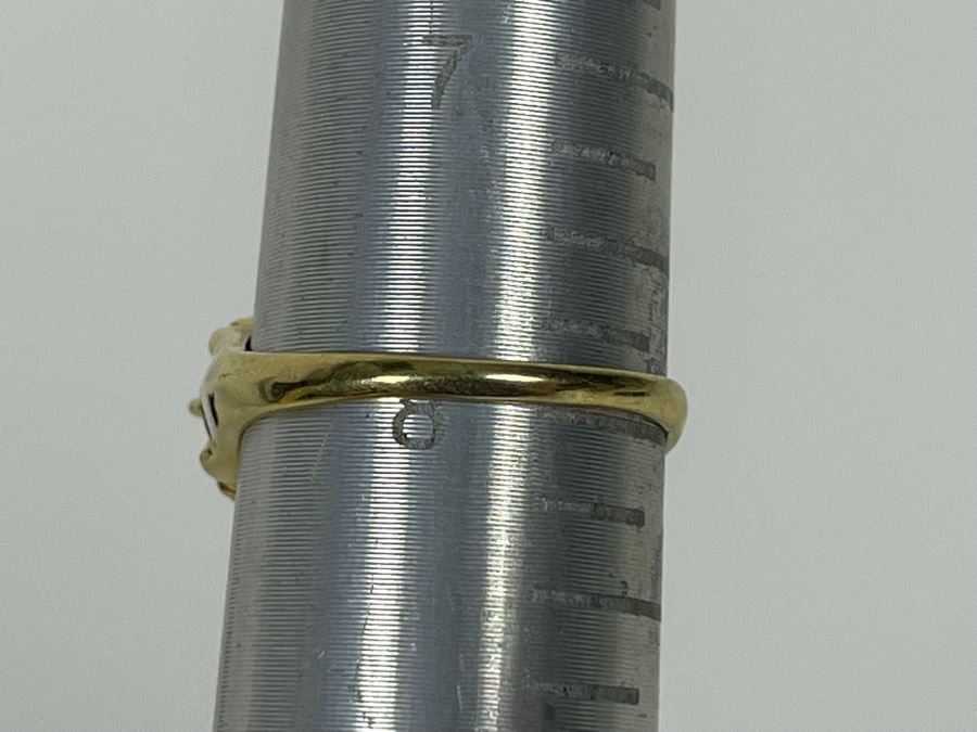 10K Gold Emerald Sapphire Diamond Ring Size 8 3.2g [Photo 16]