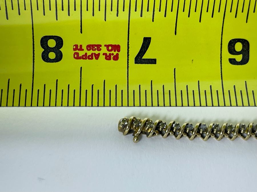 10K Gold Diamond 7' Bracelet 9.7g Estimate $900-$1,350 [Photo 15]