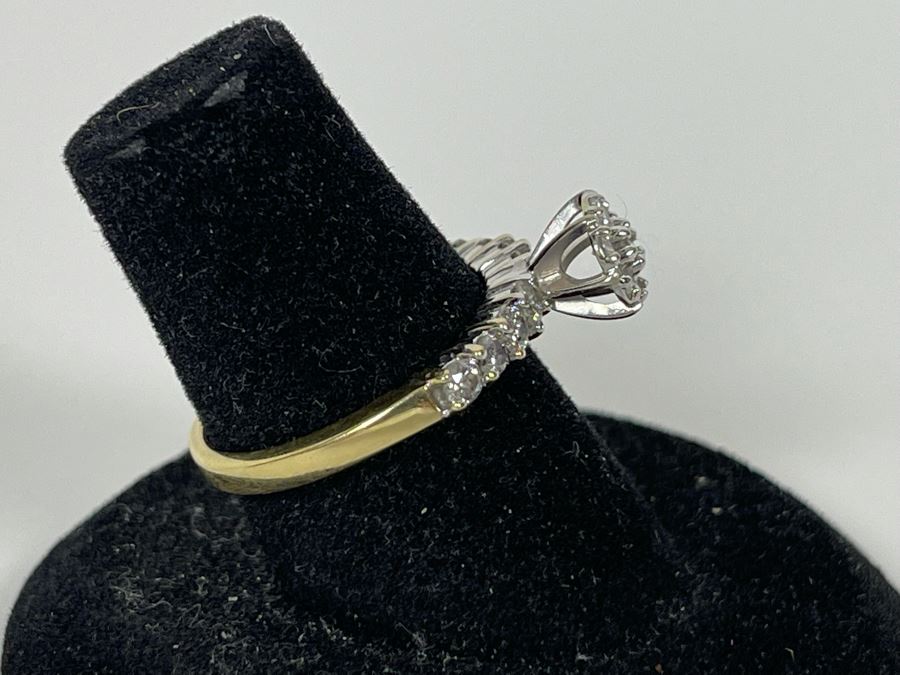 14K Gold Diamond Ring Size 6.25 3.2g [Photo 6]