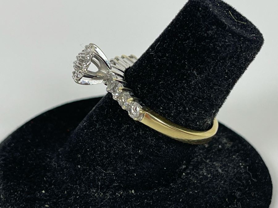 14K Gold Diamond Ring Size 6.25 3.2g [Photo 7]