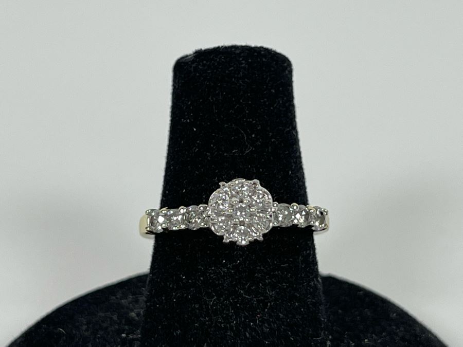 14K Gold Diamond Ring Size 6.25 3.2g [Photo 4]