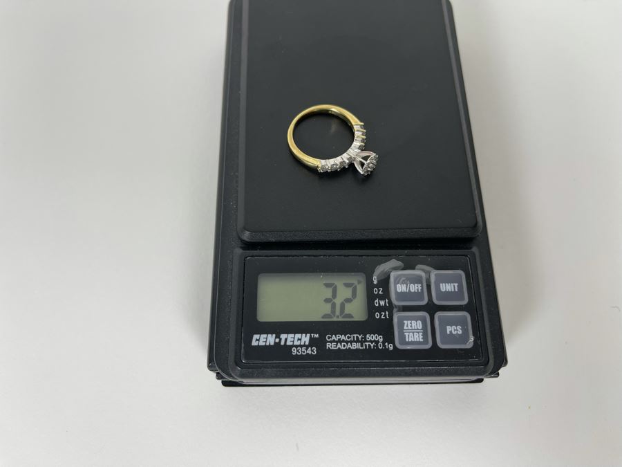 14K Gold Diamond Ring Size 6.25 3.2g [Photo 14]